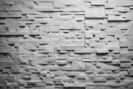 The Timeless Elegance of White and Gray Concrete Brick Wall --ar 3:2の素材