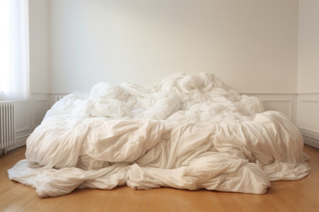 Elegant White Bed Comforter -- ar 3:2: Perfect for a Luxurious Nights Sleepの素材