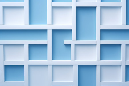 Blue Surface Enlivened with White Rectangular Pattern --ar 3:2の素材