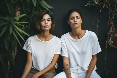 Duality of Reflection: The Encounters of Women in White T-shirtsの素材