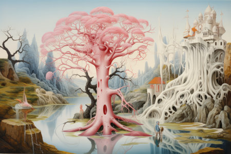 Urban Break: Exploring Modern Art with Comics Styled Yellow Dotted Suitの素材