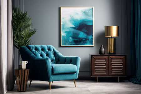 Harmonizing Spaces: Unveiling a Creative Home Decor Masterpiece in the Interior Design of a Blue Comの素材