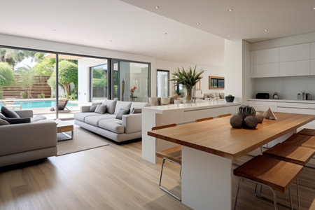 Stylishly Modern: A Tour Inside a Contemporary Home with a Grand Open Plan Kitchen and Dining Area,の素材