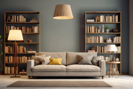 Inviting Open Living Room Oasis: A Celebration of Comfort, Style, and Personal Expressionの素材