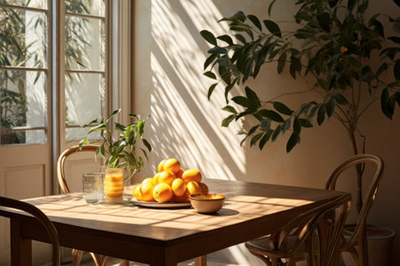 Refreshing Mediterranean Summer Vibes: A Modern Interior Lifestyle with Fruitful Plant Accents in thの素材