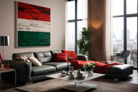 Italian Flag Charm: Inside the Stylish Living Roomの素材