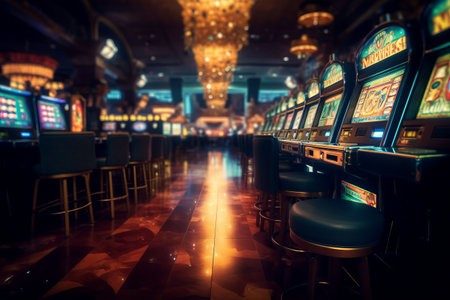 Indulging in the Enigmatic Allure: Capturing the Euphoria of a Hazy Nightlife in a Bar or Casino Intの素材