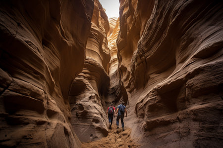 Thrilling Brotherhood Journey: Exploring the Slot Canyons of San Diegoの素材