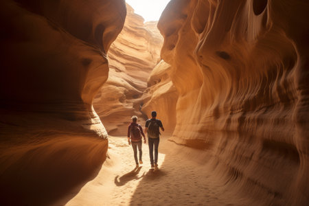 Adventures Await: Two Brothers Explore San Diego's Stunning Slot Canyonの素材