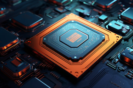 Revolutionizing Computing: Unveiling the Cutting-Edge 3D Computer Chip for Print and Webの素材