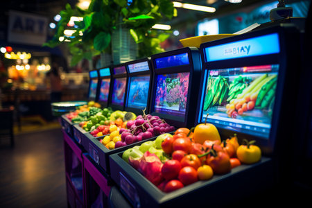 Exploring the Evolution of Casino Gaming: A Delectable Display of Fruit-themed Computer Monitorsの素材