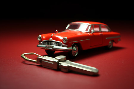 Unlocking the Power: The Significance of the Red Car Key Inserted into the Slotの素材