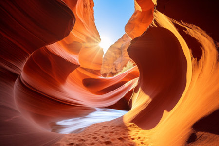 Unveiling the Mesmerizing Dance: Slot Canyons Engulfed in Flowing Sandの素材