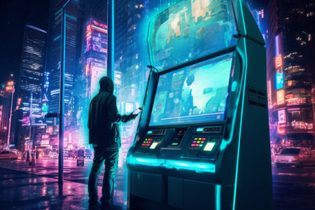 Midnight Neon: Illuminating the Cash Flow at Nightの素材