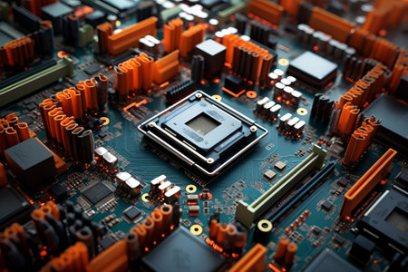 Unveiling the Intricacies of Electronics Components on Contemporary PC Computer Mainboardsの素材