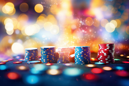 Mesmerizing Casino Lights: Abstract Bokeh Blissの素材