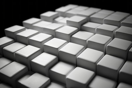 Aesthetic Contrasts: Monochrome Domino Tiles in Close-upの素材