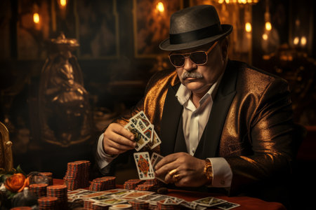 The Charismatic Gambler: Unveiling the Underbelly of Retro Mafia Style Gamblingの素材