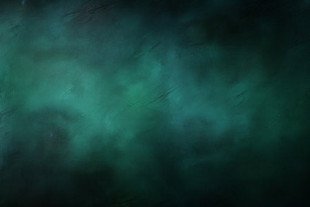 Elegant Christmas Canvas: A Black, Blue, and Green Abstract Texture Background with Room for Designの素材