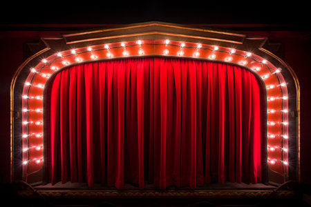 Boken Theaters Dazzling Marquee Lights: A Captivating Display by @irag439995 (Relaxed)の素材