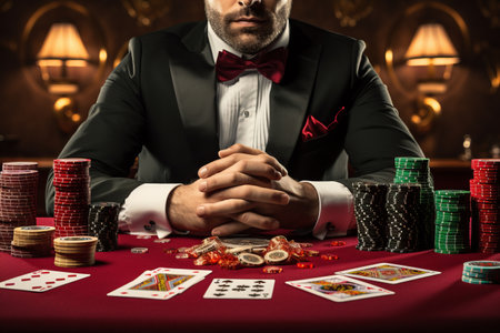 Unveiling the Thrills: Captivating Moments in Casino Gaming - A Close Encounter With a Relaxed Pokerの素材