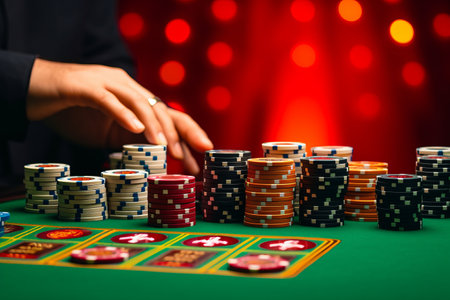 High Stakes Showdown: The Allure of Casino Poker with a Gamblers Handsの素材