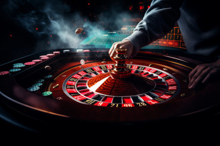 Betting Buzz: Relaxed Atmosphere as People Play Casino Roulette in 3:2 Aspect Ratio, @irag439995の素材