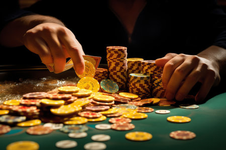 Winning Hand: Casino Players Poker Chips Sparkle with Excitement! - @irag439995 (relaxed)の素材