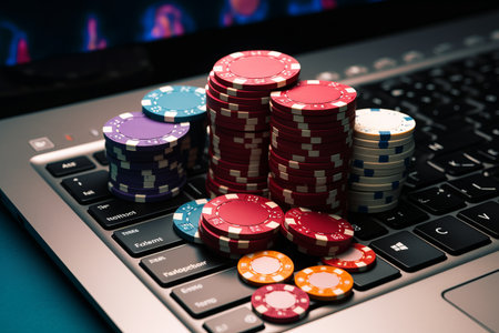 Making Big Bets: Exploring the World of Online Poker Casinos through Gambling Chips on a Keyboard [3の素材