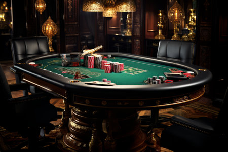 The Glamorous World of High-Stakes Gambling: Exploring the Luxurious Casino Tables with @irag439995!の素材