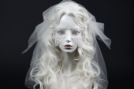 Enigmatic Elegance: Unveiling the Mysterious Dark Bride at Celebrity Ladys Halloween Bashの素材