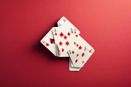 Unleashing Prosperity: The Art of Gambling with a Paper-cut Growth Arrow and Playing Cardsの素材