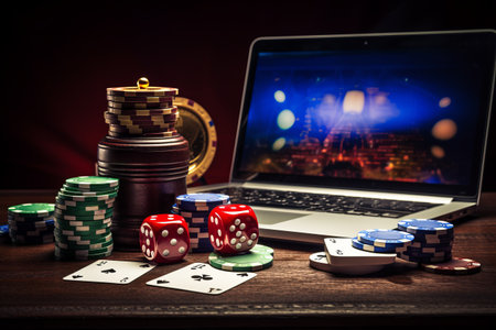 Unleashing the World of Online Casinos: Handcuffs, Gavel, and Chips on a Laptop - The Ultimate Guideの素材