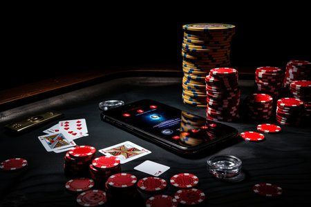 Winning Bets: Capturing the Thrill of Victory with Smartphone Inscriptions at the Poker Tableの素材