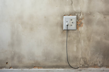 Dirty Electricity Plugs and Antenna Slot Contaminate White Room Wallsの素材