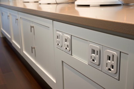 Convenience and Functionality in the Kitchen: Installing a Three-Slot Receptacle Electrical Outlet on the Islandの素材