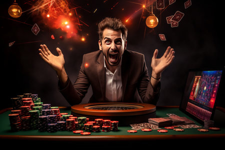 Lucky Break: Man Turns Opportunity into a Fortune on Online Gambling Websiteの素材