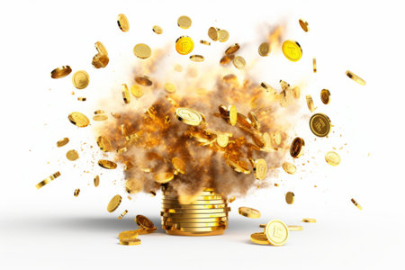 Unleashing a Golden Showdown: The Jackpot Blast in a Casino's Poker Delightの素材