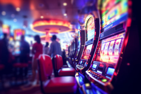 Capturing the Thrill of Casino Gambling: A Delightfully Blurred Encounter with Slot Machine Enthusiaの素材