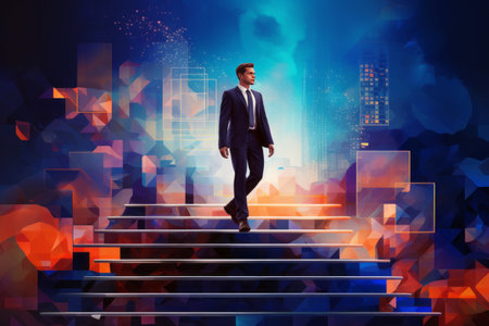 Ascending the Career Ladder: A Journey towards Success for the Young Businessmanの素材