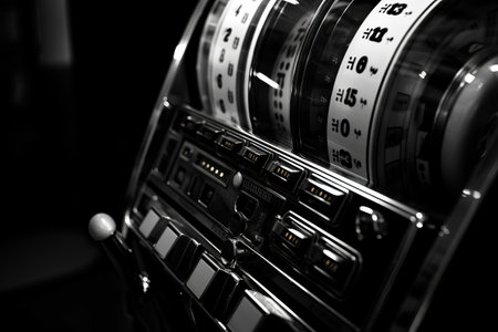 Unveiling the Magnificence of Casino Machine Up Close: Monochrome Slotsの素材
