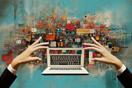 Embracing the Digital Era: Exploring the Intersection of Art and Business through a Contemporary Colの素材