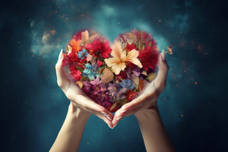 Embracing Love: A Modern Art Collage Celebrating Women's Day and Valentine's Dayの素材