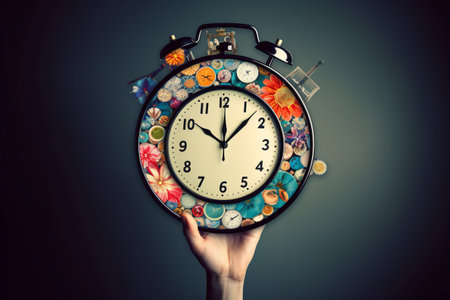 Time Transcended: A Creative Collage Exploring the Concept of Time in Different Scenarios with Moderの素材