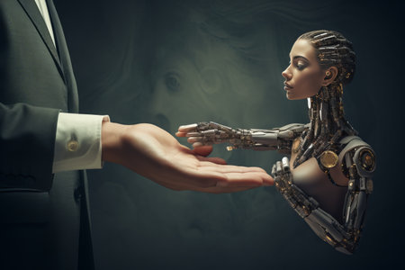 Unveiling the Power Dynamic: Surreal Collage Depicting the Manipulation of Men as Puppets in Modernの素材