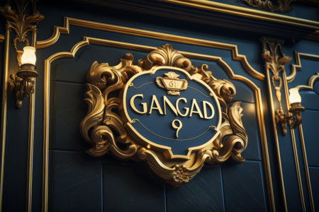 Unveiling the Exquisite Grand Slot Luxury Gaming Club Logo and Sign at Belgrade, Serbia - April 1, 2023の素材