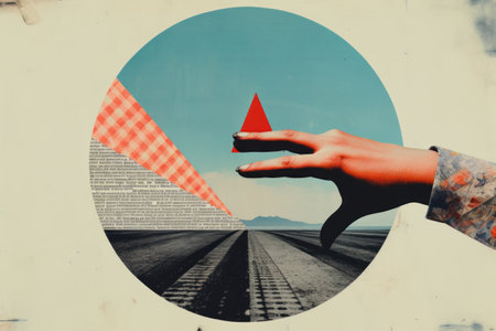 Journey of Wanderlust: Exploring the World through Art and Travel Collageの素材