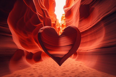 Awe-Inspiring Beauty: Unveiling the Heart of Antelope Slot Canyon in Page, Arizona, USの素材