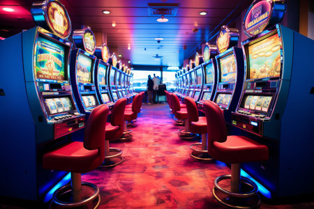Gambling Aboard a High Seas Adventure: Slot Machines on Serenade of Silja Line in Helsinki, Finlandの素材