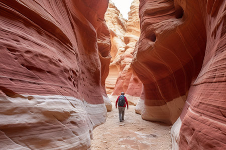 Exploring the Majestic Beauty of Kaolin Wash Slot Canyon: A Breathtaking Journey along White Domes Hの素材
